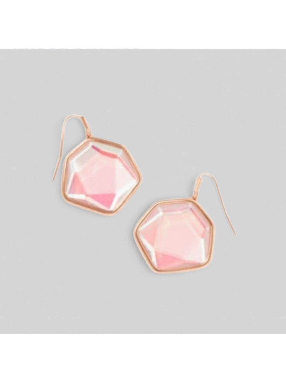 Kendra Scott-Vanessa Glass Drop rose gold Earrings-pink-NWT